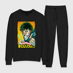 Костюм хлопковый женский MY HERO ACADEMIA MIDORIYA IZUKU Z, цвет: черный