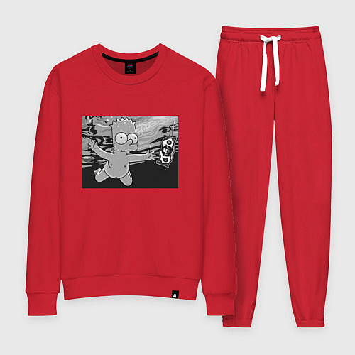 Женский костюм Simpsons x Nirvana / Красный – фото 1