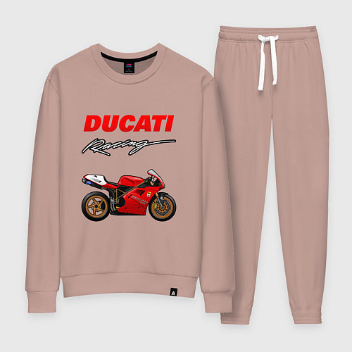 Женский костюм DUCATI ДУКАТИ MOTOSPORT / Пыльно-розовый – фото 1