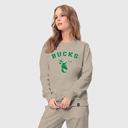 Костюм хлопковый женский Bucks - Champions, цвет: миндальный — фото 2