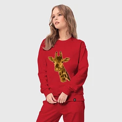 Костюм хлопковый женский Жираф Жора, цвет: красный — фото 2