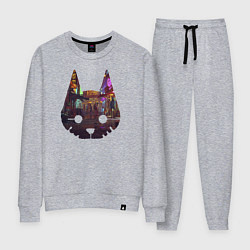 Костюм хлопковый женский Stray: City Cat, цвет: меланж
