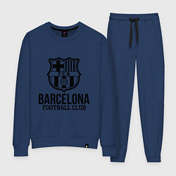 Костюм хлопковый женский Barcelona FC, цвет: тёмно-синий