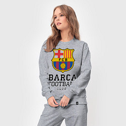 Костюм хлопковый женский Barcelona Football Club, цвет: меланж — фото 2