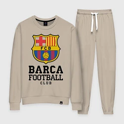 Костюм хлопковый женский Barcelona Football Club, цвет: миндальный