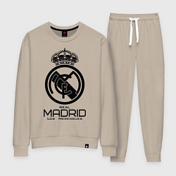 Костюм хлопковый женский Real Madrid, цвет: миндальный