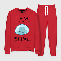 Костюм хлопковый женский I AM SLIME, цвет: красный