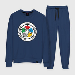 Костюм хлопковый женский Judo Federation, цвет: тёмно-синий