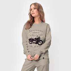 Костюм хлопковый женский Triumph speedmaster bonneville, цвет: миндальный — фото 2