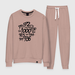 Костюм хлопковый женский Ghoul 1000-7, цвет: пыльно-розовый