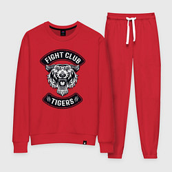 Костюм хлопковый женский Fight Club Tigers, цвет: красный
