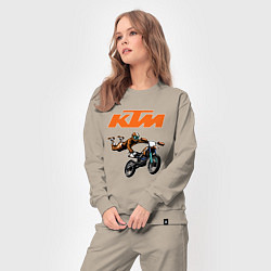 Костюм хлопковый женский KTM МОТОКРОСС Z, цвет: миндальный — фото 2