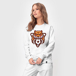 Костюм хлопковый женский Football Tiger, цвет: белый — фото 2