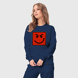 Костюм хлопковый женский BON JOVI HAVE A NICE DAY SMILE LOGO, цвет: тёмно-синий — фото 2