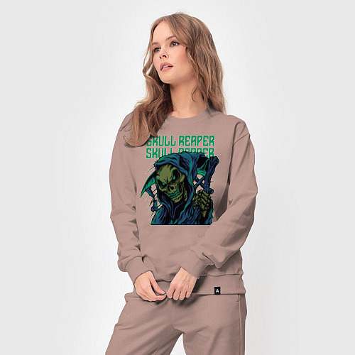 Женский костюм Скелетон с косой / Пыльно-розовый – фото 3