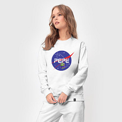 Костюм хлопковый женский Pepe Pepe space Nasa, цвет: белый — фото 2