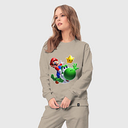 Костюм хлопковый женский Mario&Yoshi, цвет: миндальный — фото 2