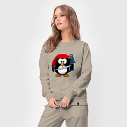 Костюм хлопковый женский Пингвин пират, цвет: миндальный — фото 2