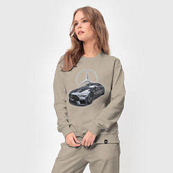 Костюм хлопковый женский Mercedes AMG motorsport, цвет: миндальный — фото 2