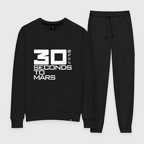 Женский костюм 30 Seconds To Mars logo / Черный – фото 1