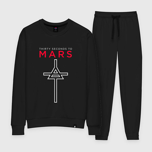 Женский костюм 30 Seconds To Mars, logo / Черный – фото 1