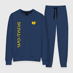 Костюм хлопковый женский WU TANG CLAN LOGO YELLOW, цвет: тёмно-синий