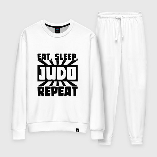 Женский костюм Eat, Sleep, Judo, Repeat / Белый – фото 1