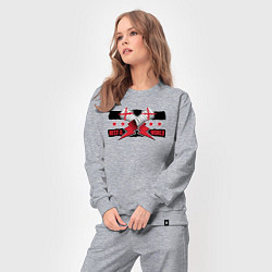 Костюм хлопковый женский CM Punk AEW BITW, цвет: меланж — фото 2