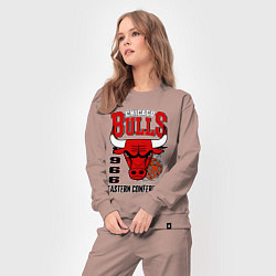 Костюм хлопковый женский Chicago Bulls NBA, цвет: пыльно-розовый — фото 2