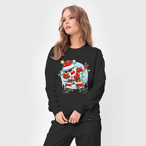 Женский костюм DAB SANTA CLAUS В ГЕРЛЯНДЕ / Черный – фото 3