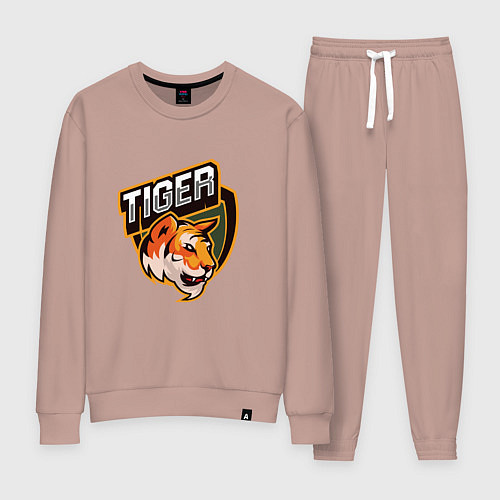 Женский костюм Тигр Tiger логотип / Пыльно-розовый – фото 1