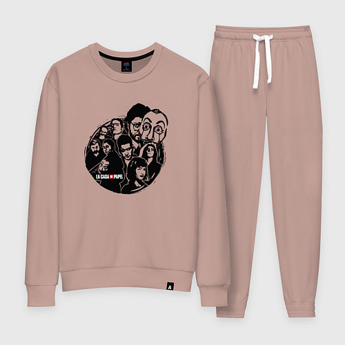 Женский костюм БУМАЖНЫЙ ДОМ ГЕРОИ СЕРИАЛА / Пыльно-розовый – фото 1