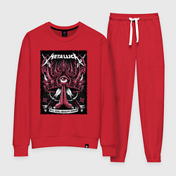 Костюм хлопковый женский Metallica - Royal Arena Denmark, цвет: красный