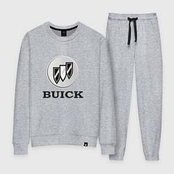 Костюм хлопковый женский Gray gradient Logo Buick, цвет: меланж