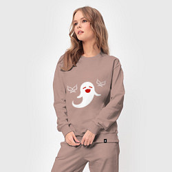 Костюм хлопковый женский Призрак Ху Тао улыбается Genshin Impact, цвет: пыльно-розовый — фото 2