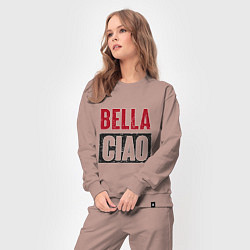 Костюм хлопковый женский Bella Ciao - Money Heist, цвет: пыльно-розовый — фото 2