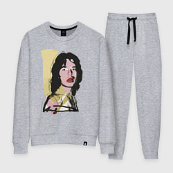 Костюм хлопковый женский Andy Warhol - Mick Jagger pop art, цвет: меланж