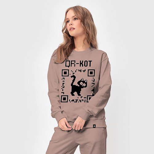 Женский костюм QR кот КОТИК / Пыльно-розовый – фото 3