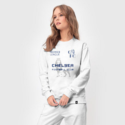 Костюм хлопковый женский CHELSEA F C ЧЕЛСИ Ф К, цвет: белый — фото 2