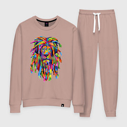 Костюм хлопковый женский Lion dreaD, цвет: пыльно-розовый