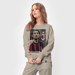 Костюм хлопковый женский Paolo Cesare Maldini - Milan, captain, цвет: миндальный — фото 2