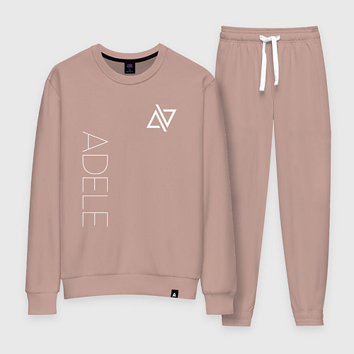 Женский костюм Adele - Logo / Пыльно-розовый – фото 1