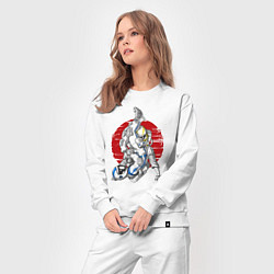 Костюм хлопковый женский Боевые искусства космонавтов, цвет: белый — фото 2