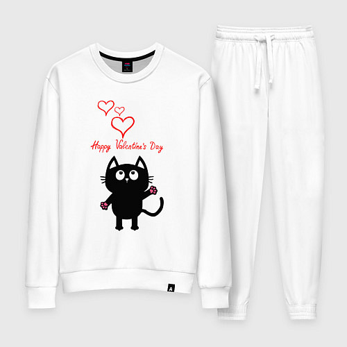 Женский костюм Cat and Valentines Day / Белый – фото 1