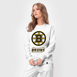 Костюм хлопковый женский Boston Bruins , Бостон Брюинз, цвет: белый — фото 2