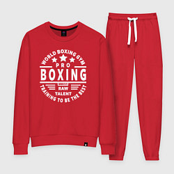 Костюм хлопковый женский PRO BOXING, цвет: красный