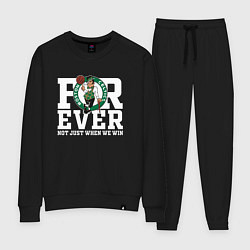 Костюм хлопковый женский FOREVER NOT JUST WHEN WE WIN, BOSTON CELTICS, БОСТ, цвет: черный