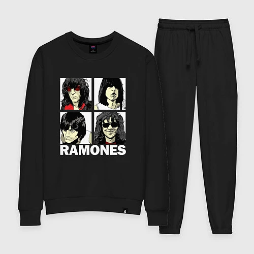 Женский костюм Ramones, Рамонес Портреты / Черный – фото 1