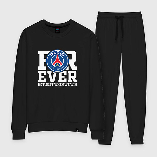 Женский костюм PSG FOREVER NOT JUST WHEN WE WIN ПСЖ / Черный – фото 1