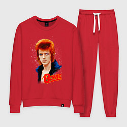 Костюм хлопковый женский David Bowie Blue Jacket, цвет: красный